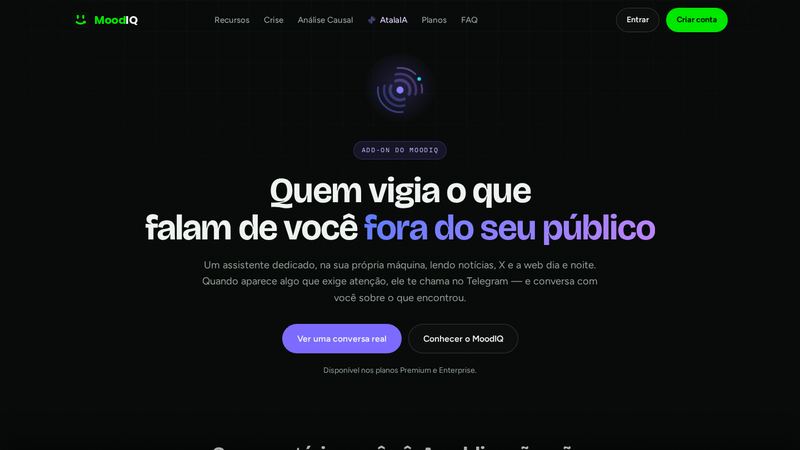 Página do AtalaIA, add-on do MoodIQ